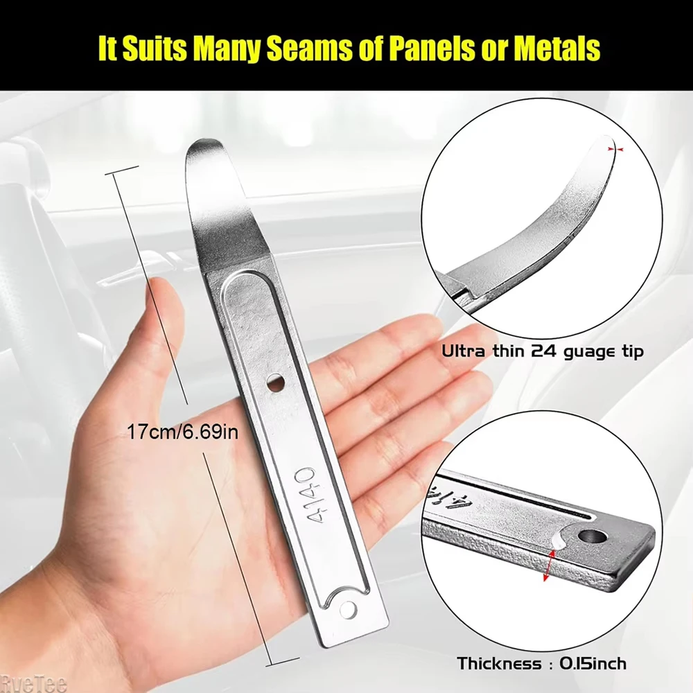 Metal Skin Wedge Pry Bar Tool Door Panel Removal Tool Pry Bar for Panel Trim Interior Sheet Metal Fastener Tool Parts