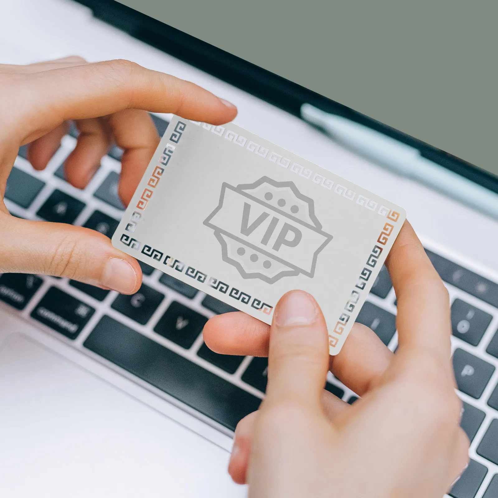 

10Pcs Aluminum Alloy Sublimation Name Cards Blank Business Cards Smooth Metal Business Card Blanks Engraving Sublimation Blank