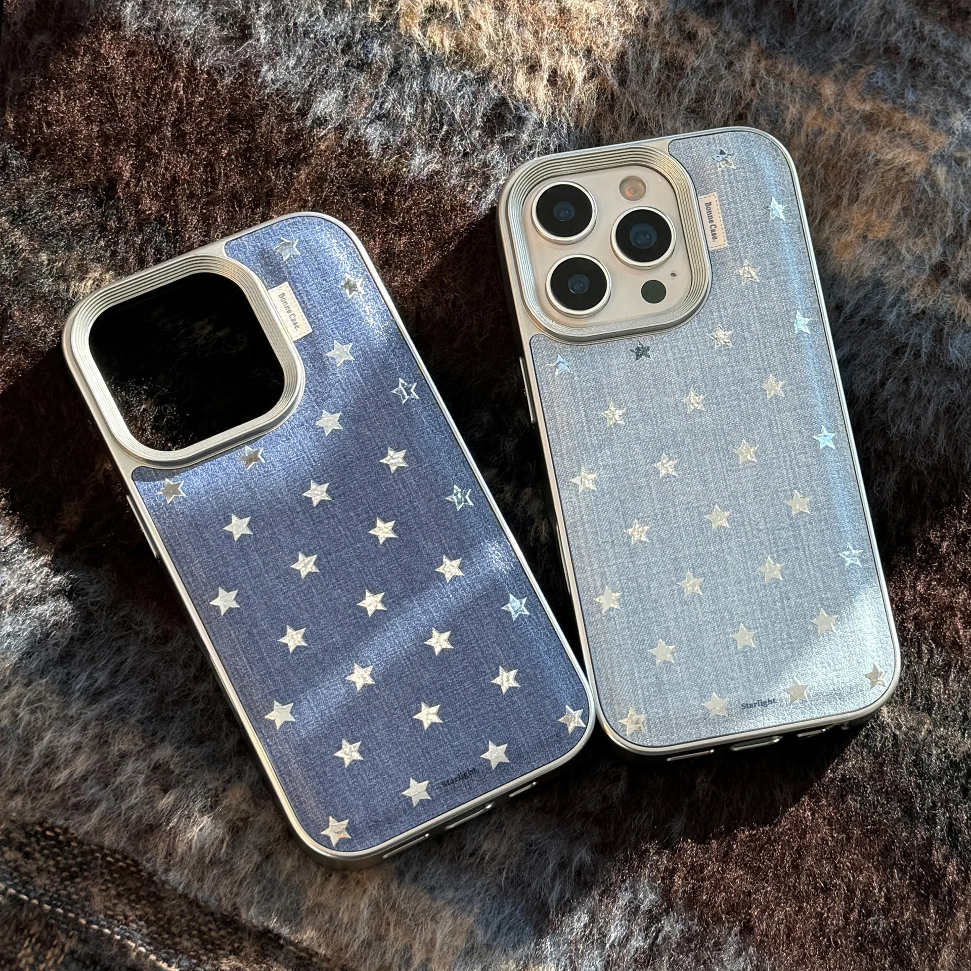 เคสโทรศัพท์ลายหนังยีนส์แบบเต็มจอสไตล์เกาหลีสำหรับ iPhone 16 15 14 13 12 11 Pro Max ป้องกันการกระแทก