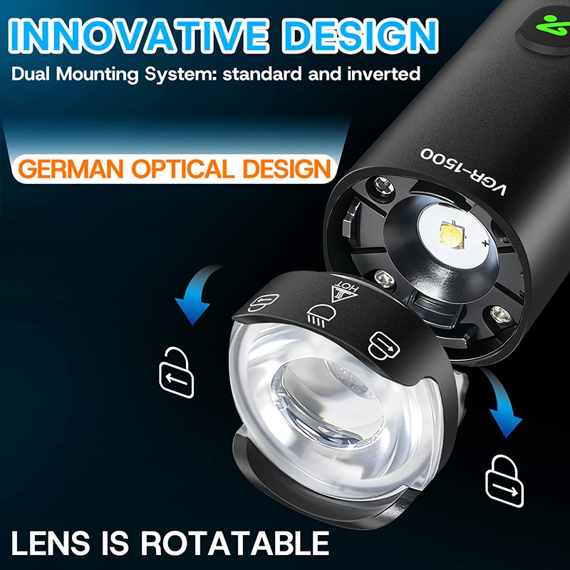 BUCKLOS Bike Lights 1500 Lumen Bicycle Front Light 4500 MAh Bicycle Headlight IP65 Waterproof Cycling Lamp 400/600/800/1200lumen