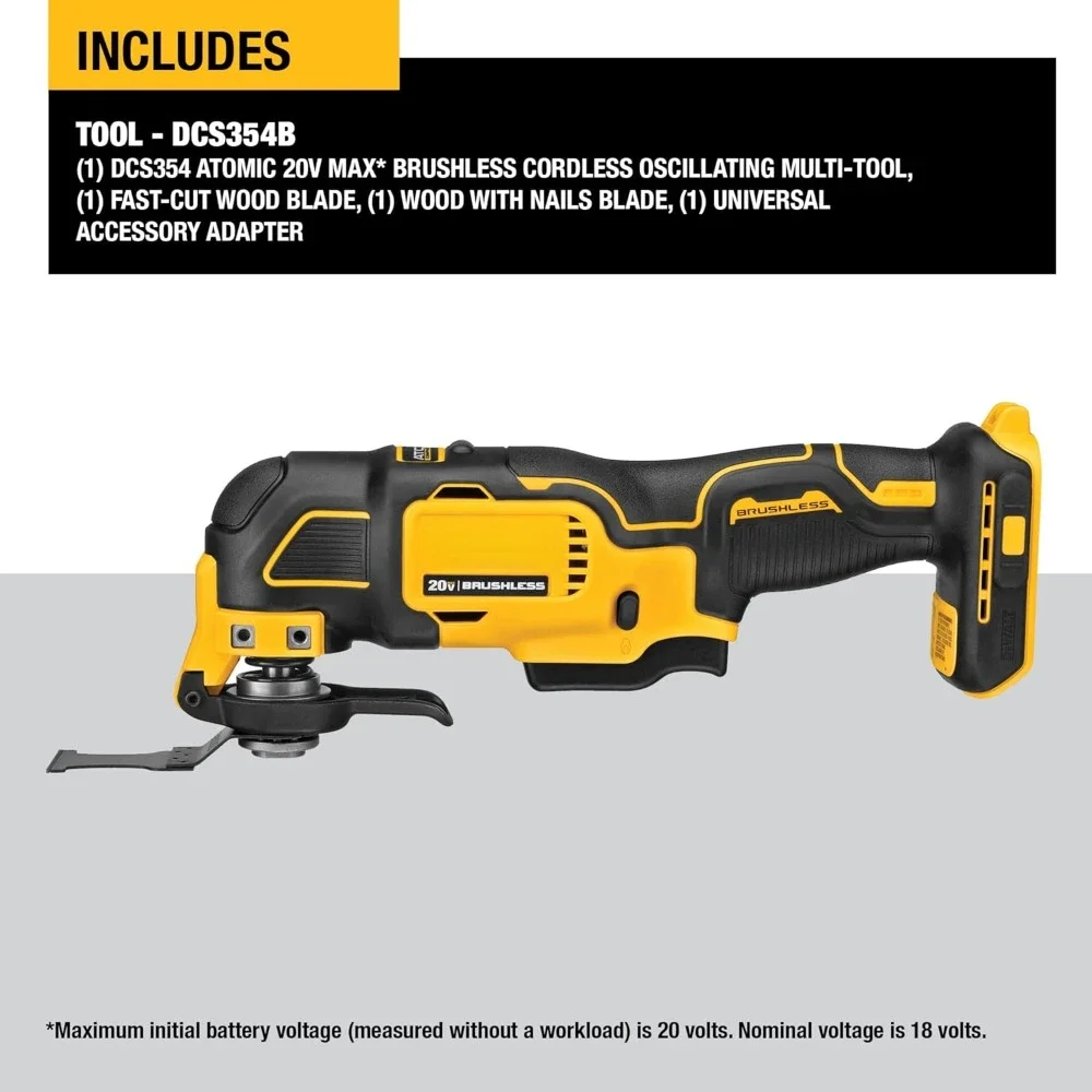 ATOMIC 20V MAX* Oscillating Tool, Cordless, Oscillating, Tool only (DCS354B) garage storage waterproof case tool box with wheels