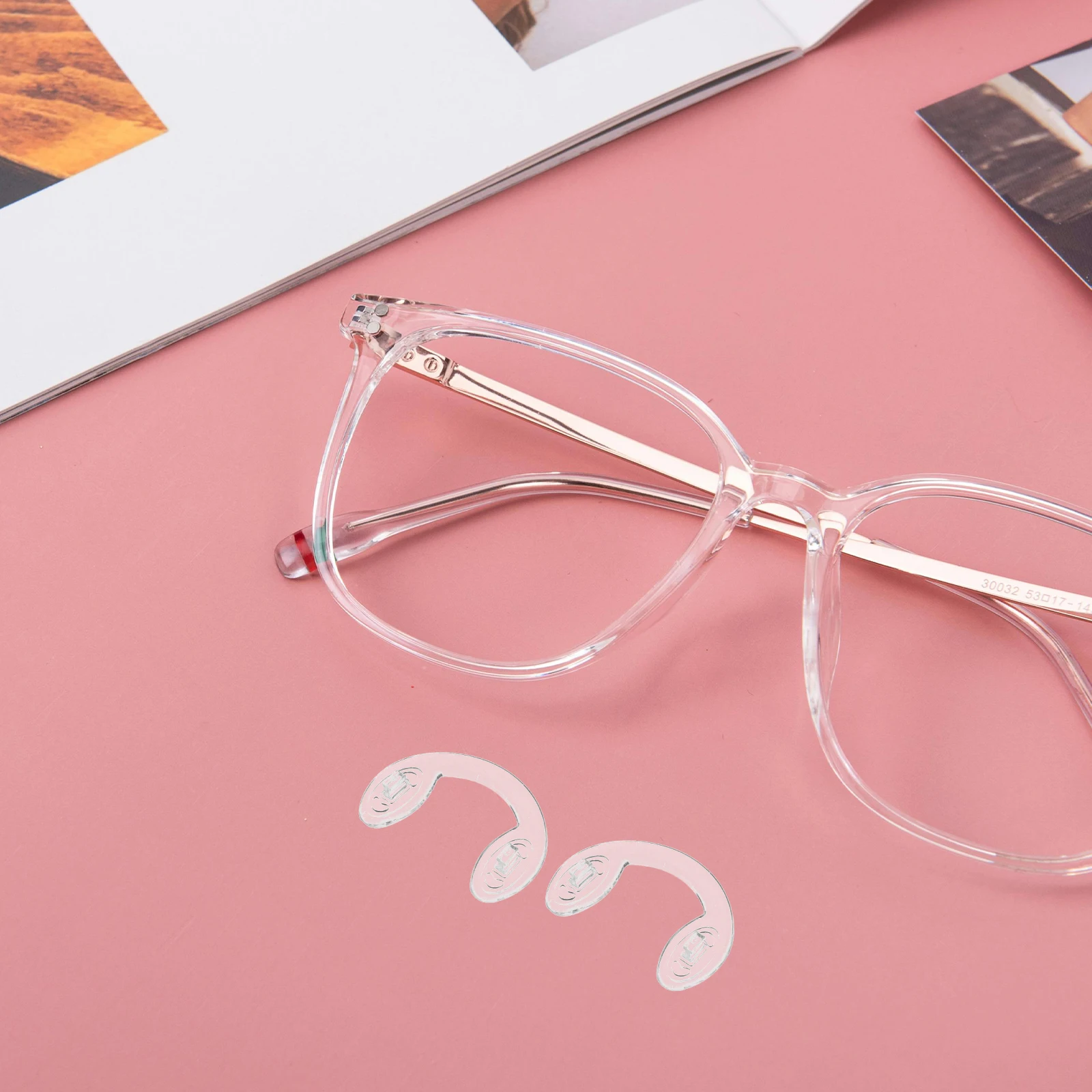 

6Pcs Silicone Anti Slip Nose Pads U Shaped Transparent Eyeglass Pads for Comfortable Fit on Glasses Sunglasses and Optical