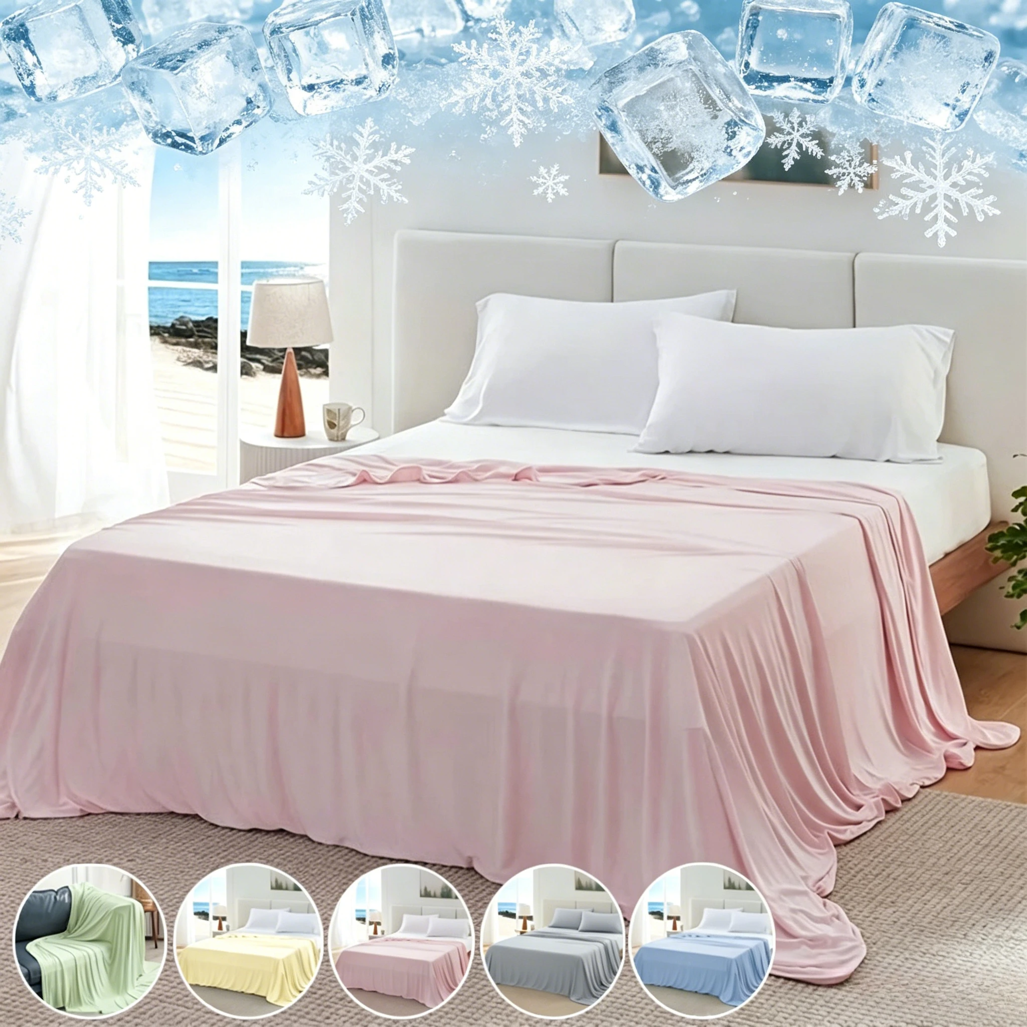1pc of Double-sided Cooling Blanket, Breathable, Soft, and Cool-touch Fabric with Dual-sided Cooling Comfort,Ideal Gift 에어컨 담요