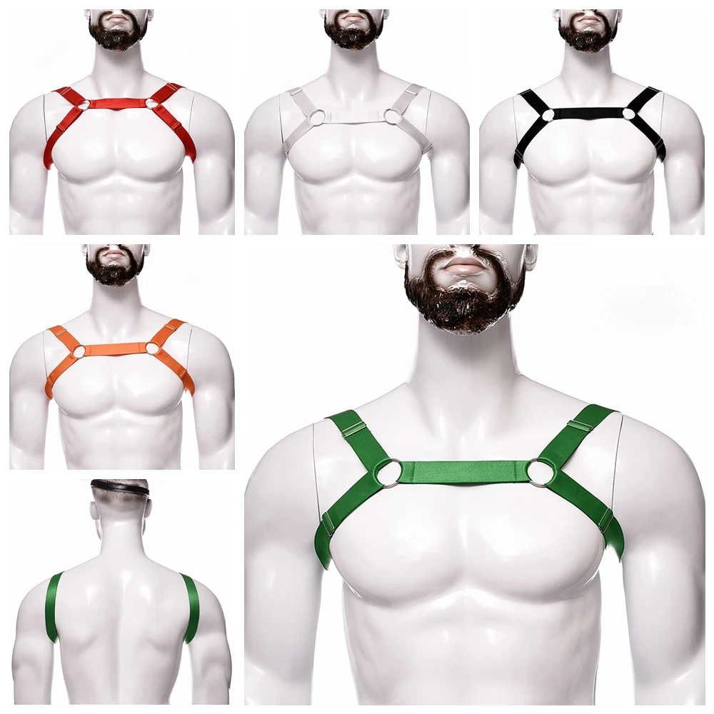 Men Body Sexy Lingerie Neck Backles Underwear Mankini Crop Top Adjustable Bondage Body Harness Cage Sexy Jockstrap Costume