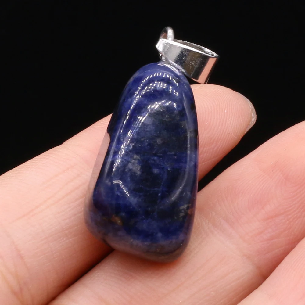Natural Semi-precious Stone Pendant Irregular Cherry Blossom Agate for DIY Jewelry Making Necklace Size15x20-18x25