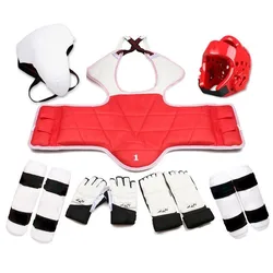 Set di cinque pezzi Taekwondo casco Kickboxing Armor Guantes De Boxeo WTF guanti per piedi attrezzatura da gioco Capacete Taekwondo Equipment