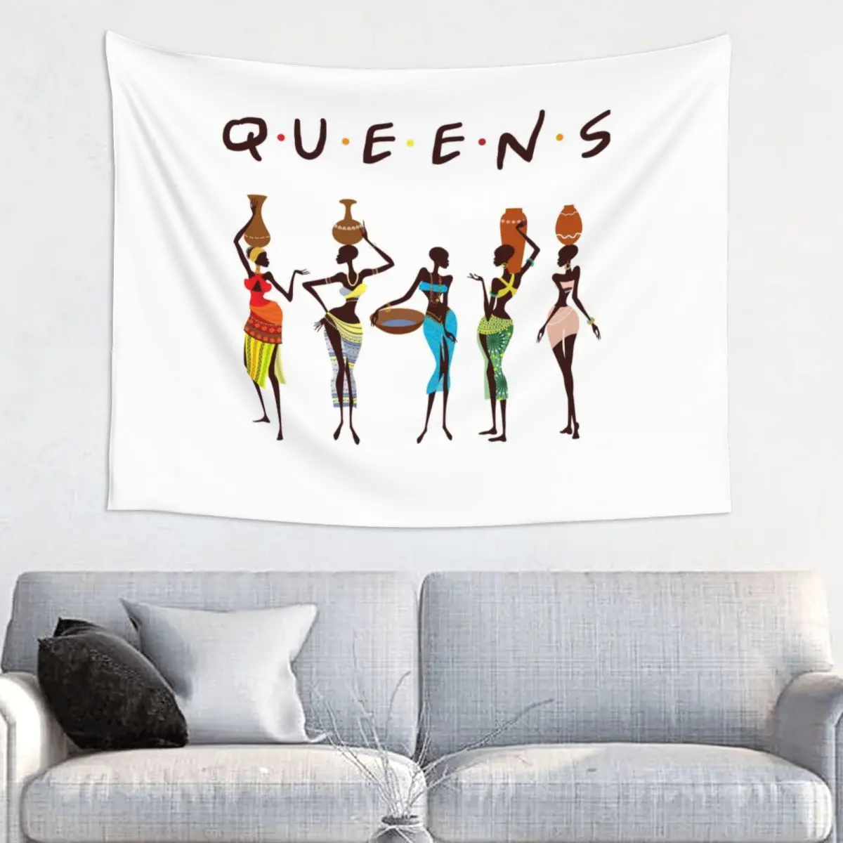 Custom Hippie Queens Of Africa Woman Tapestry Wall Hanging Room Decor Exotic African Life Style Tapestries Bedroom Decoration