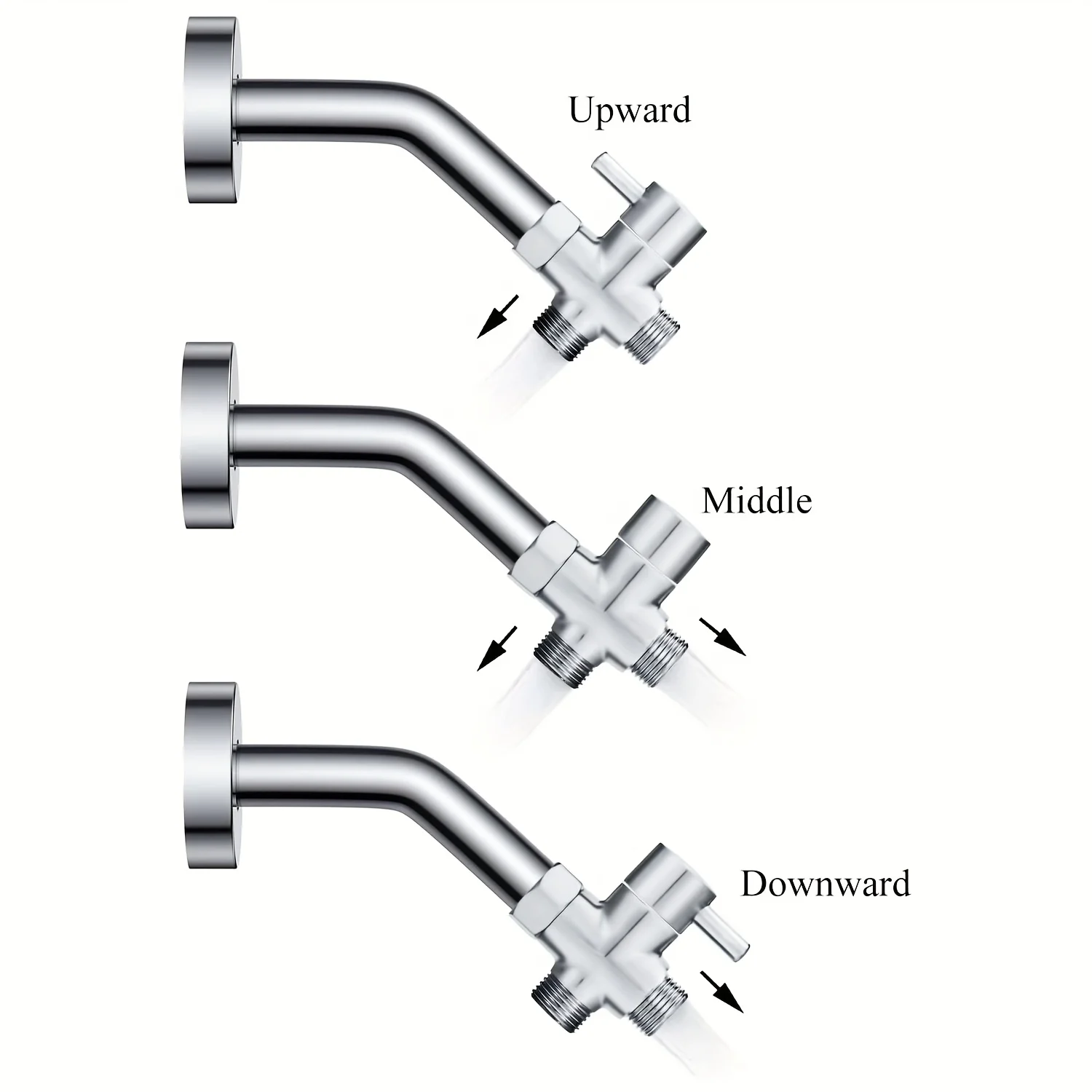 Bathroom Faucet Additions for a 3-Way G1/2 Shower Diverter