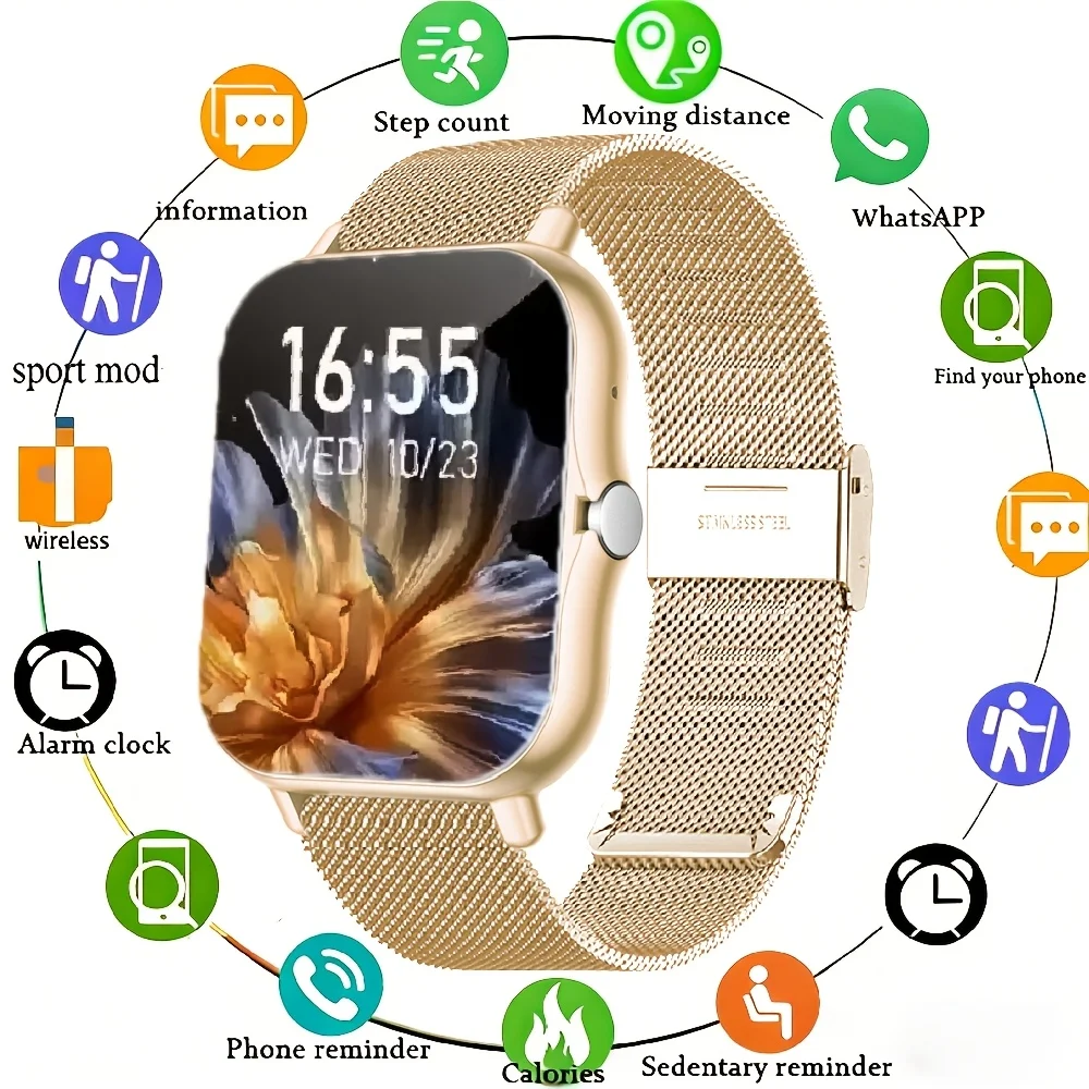 KESHUYOU 2026 New Smart Watch Bluetooth Call Message Alert Music Player Heart Rate Monitor Pedometer Smart Watch for Android IOS