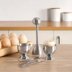 Stainless Steel Manual Egg Shell Opener, Convenient and Easy to Clean, Modern Simple Household Creative Gadgets