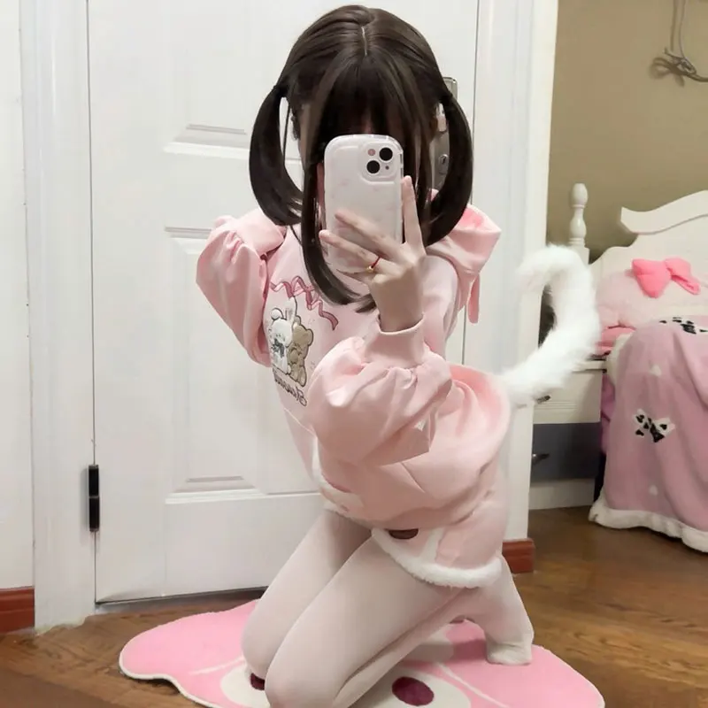 Lolita Fluffy Cute Cat Long Tail Girl Plush Tails Belt Dog Fox Anime Performance Role Play Cosplay Costume Props Kid Gift