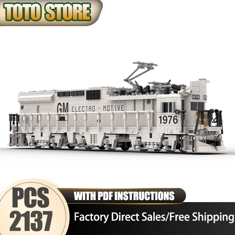 

Модель железнодорожного поезда Moc, строительные кирпичи, EMD GM10B, модель поезда, технология, модульные блоки, подарки, рождественские игрушки, наборы «сделай сам», сборка