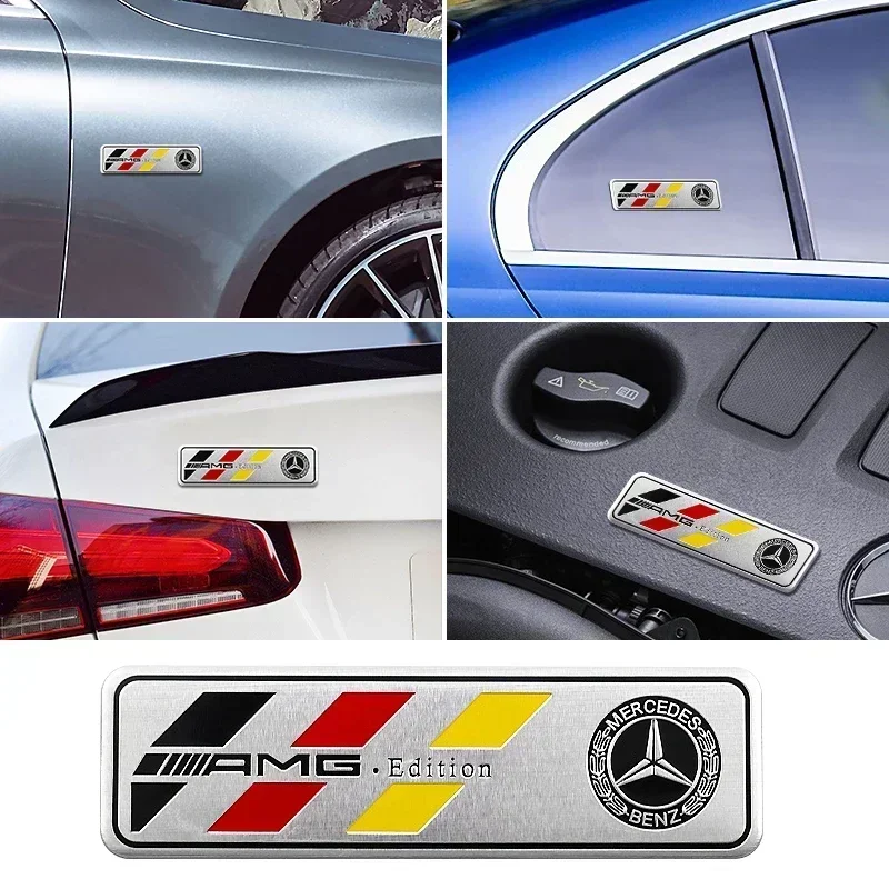 1Pcs 3D Metal Stickers Car Body Trunk Decal For Mercedes Benz W177 176 W117 W116 W247 X156 W213 W205 W222 W223 W204 X253