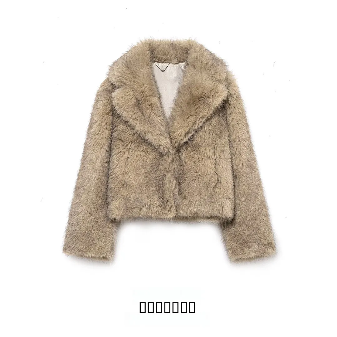 KASLEAD 新しいファッショナブルな人工毛皮風コート レディース ジャケット スリ 防風 ポリエステル繊維 ロングスリーブコート