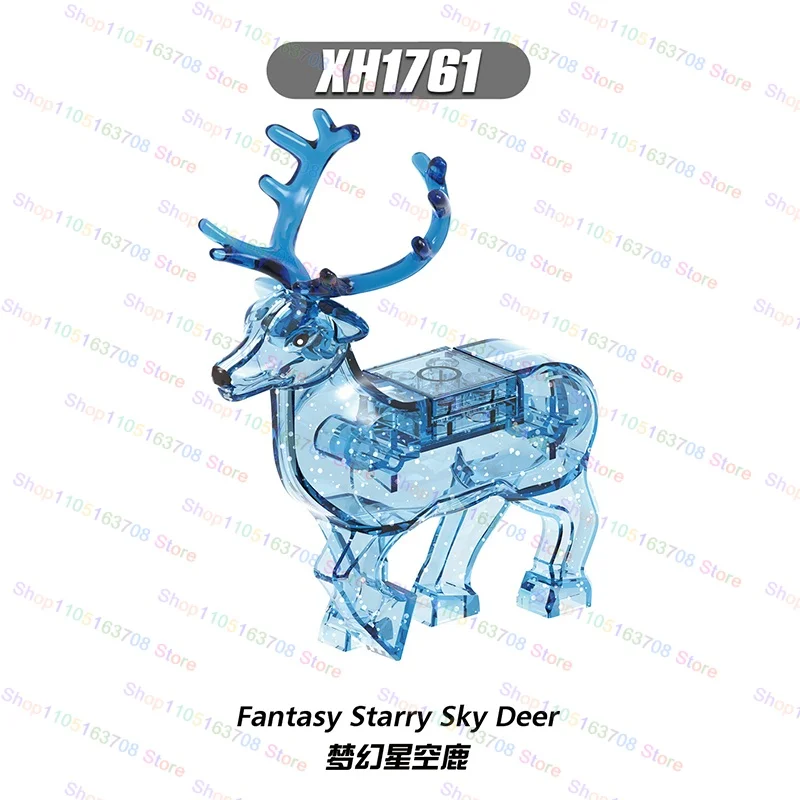 X0319 Animals Series MOC BrickXmas Tree Sika Deer Elk Reindeer Figures Building Block Toy Hot Christmas Gift Kid Block Model