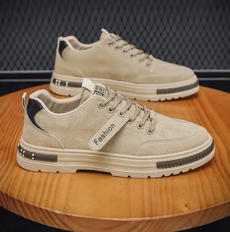 メンズ通気性スニーカー、ファッショナブルなレースアップカジュアルシューズ、滑り止めソール、快適で軽量なウォーキングデザイン