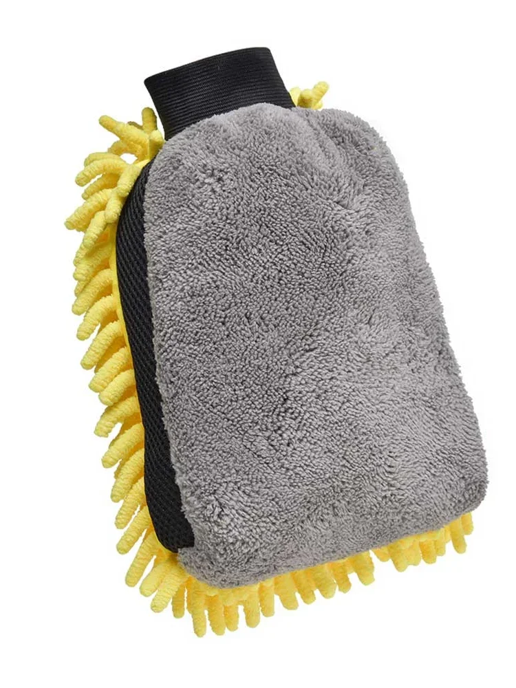 Car Wash Glove Coral Mitt Soft Anti-scratch for Car Wash and Cleaning Multifunction Thick Cleaning Glove Car Wax Detailing Brush