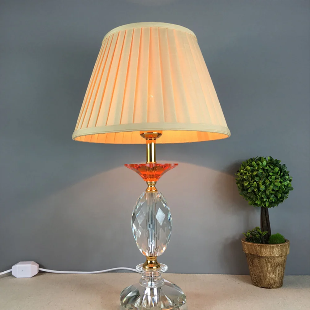

Pleated Fabric Lampshade Bright Color Not Fade For Desk Wall Floor Bedside Lamps Replacement Light Cover Indoor Lighting