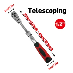 1/2 inch quick release ratchet wrench set handle 72T ,Two-Way Socket Head Torque Wrench Repair Tool Set Flexible High