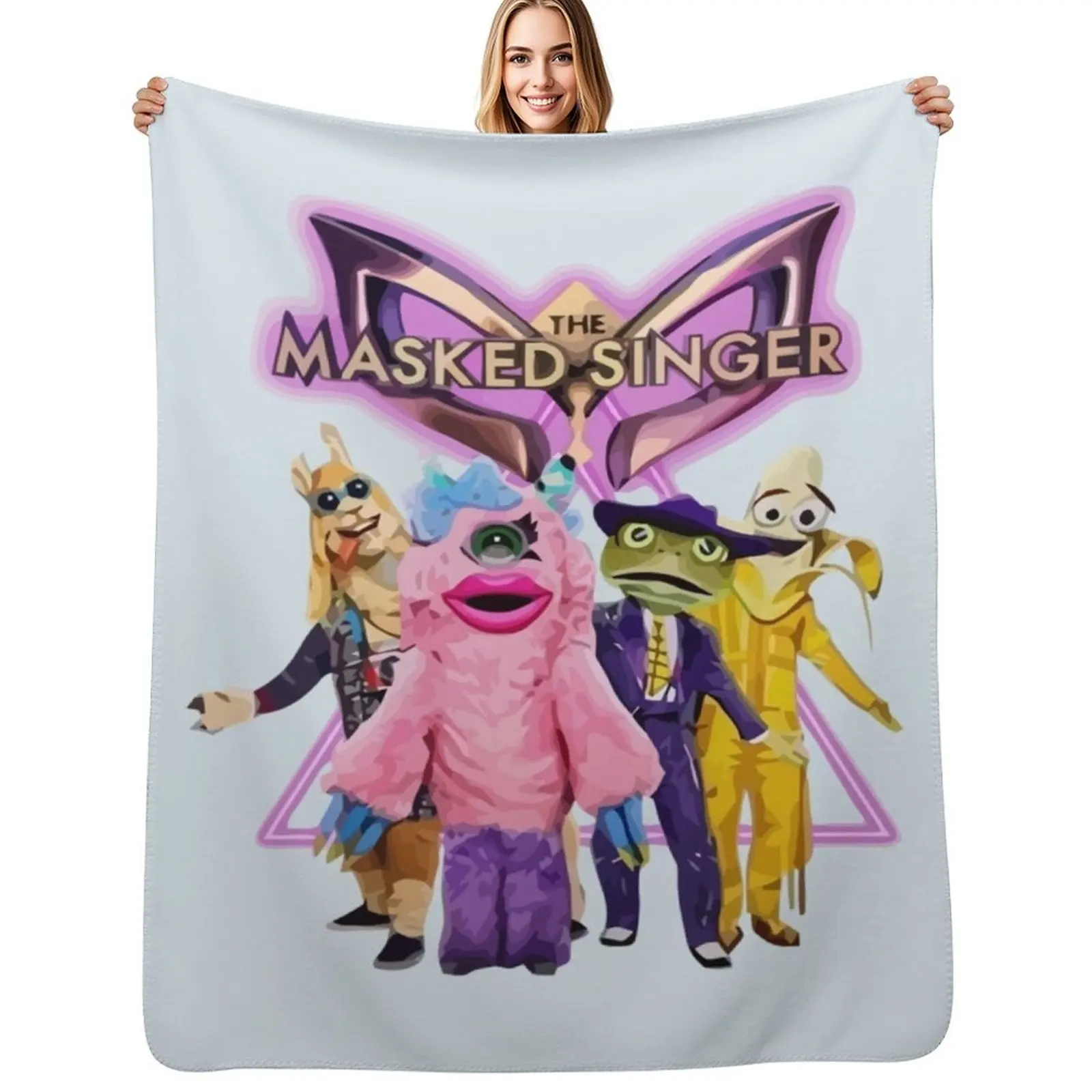 The Masked Singer Merch ITV Masked Singer Throw Blanket Soft Warm Blanket Gift for Grandparents