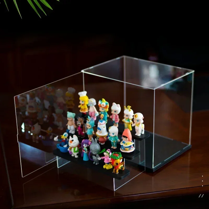 Acrylic Transparent Blind Box Storage Display Rack Cross-Border Style Cabinet with Dust Cover for Collectibles