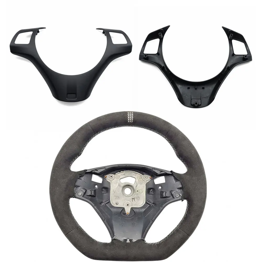 For BMW E90 Steering wheel black matte button frame Snap-on structure (non-stick type)