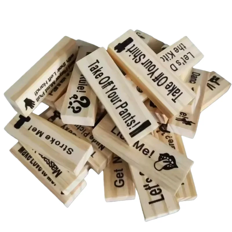 

Набор из 48 деревянных строительных блоков для игры в башню: идеально для Дня святого Валентина и вечеринок, веселая игра для взрослых