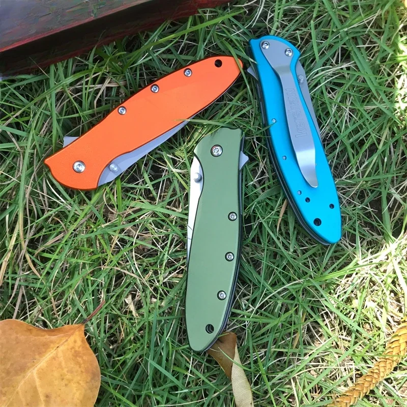 KS 1660 EDC Folding Pocket Knife 8Cr13Mov Blade Aluminium Alloy Handle Outdoor Durable Hunting Self-defense Camping Knives Tools