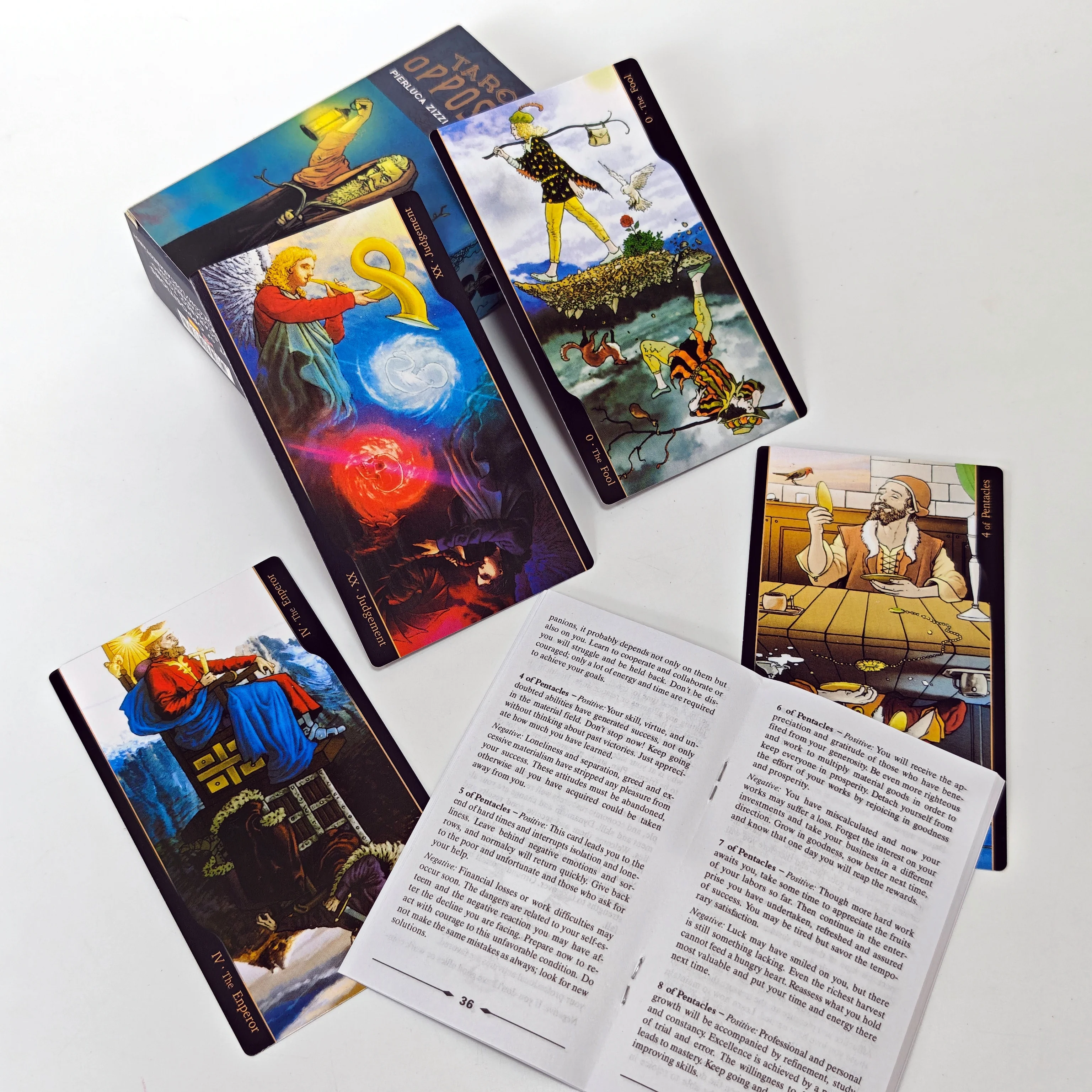 

Oppositions Tarot Deck 12*7cm In Rigid Box with Guidebook for Beginners 78 Pcs Tarot Cards Based on Rider Waite