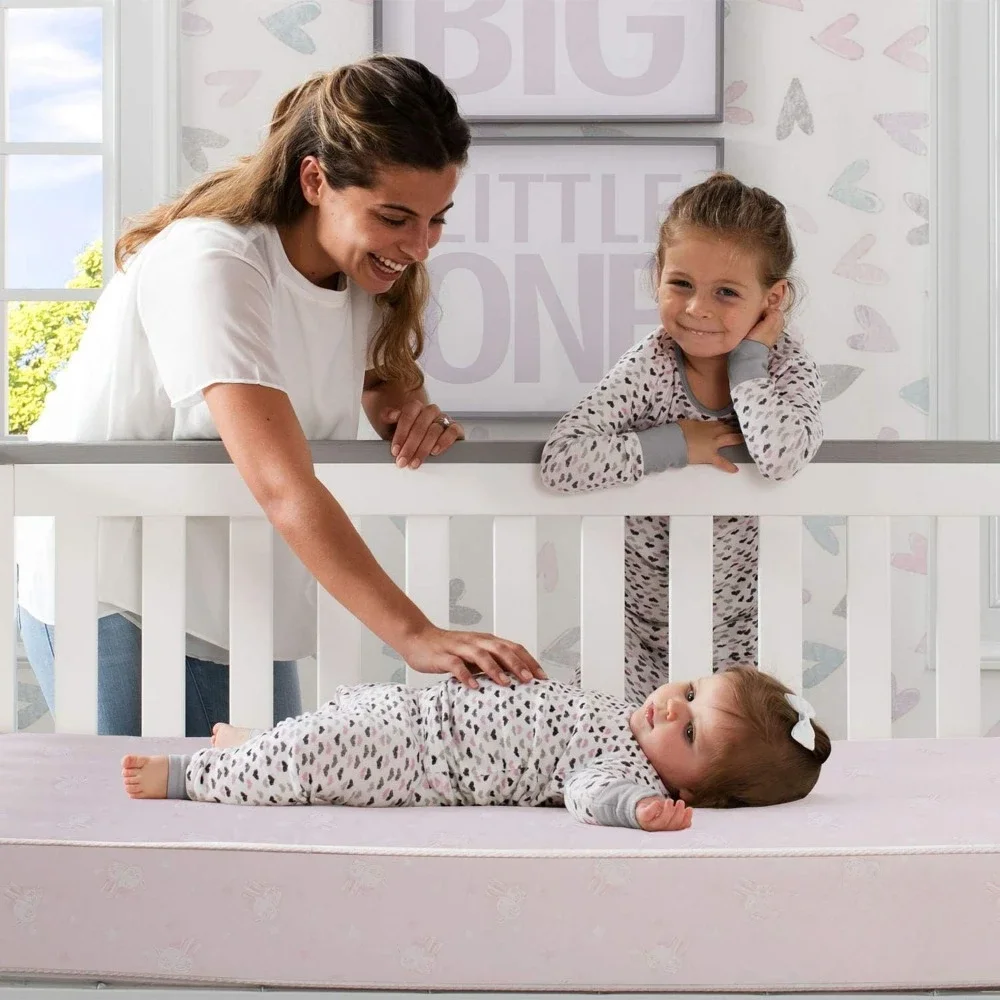 Petals Dual Sided Premium Recycled Fiber Core Crib and Toddler Mattress - Waterproof - GREENGUARD Gold Certified