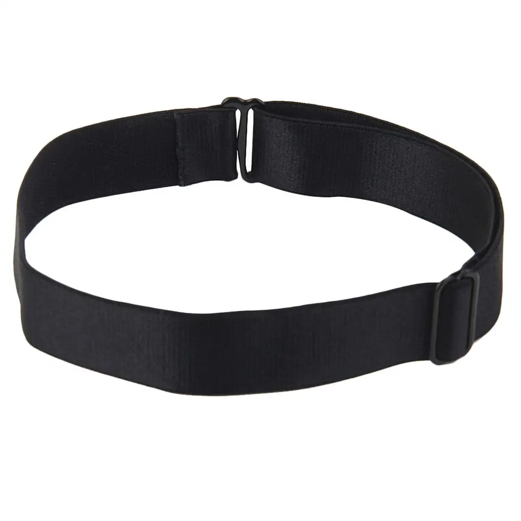 Adjustable Elastic Leg Band Nylon Thigh Ring Solid Black Comfy Stretch Garter for Daily Wear