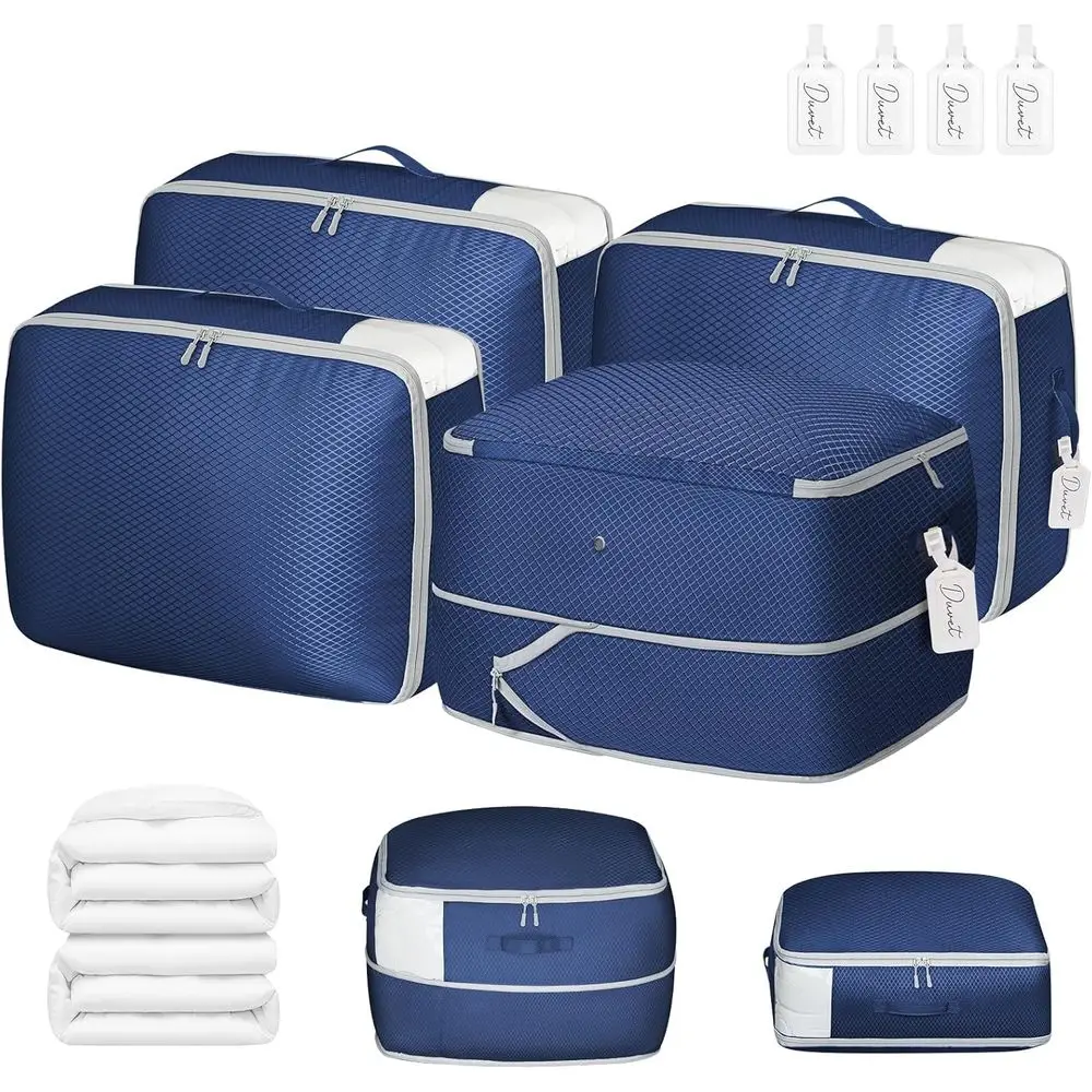 

Сумки для хранения постельного белья из 4 предметов — компрессионные органайзеры большой емкости для одеял, пододеяльников, подушек и простыней