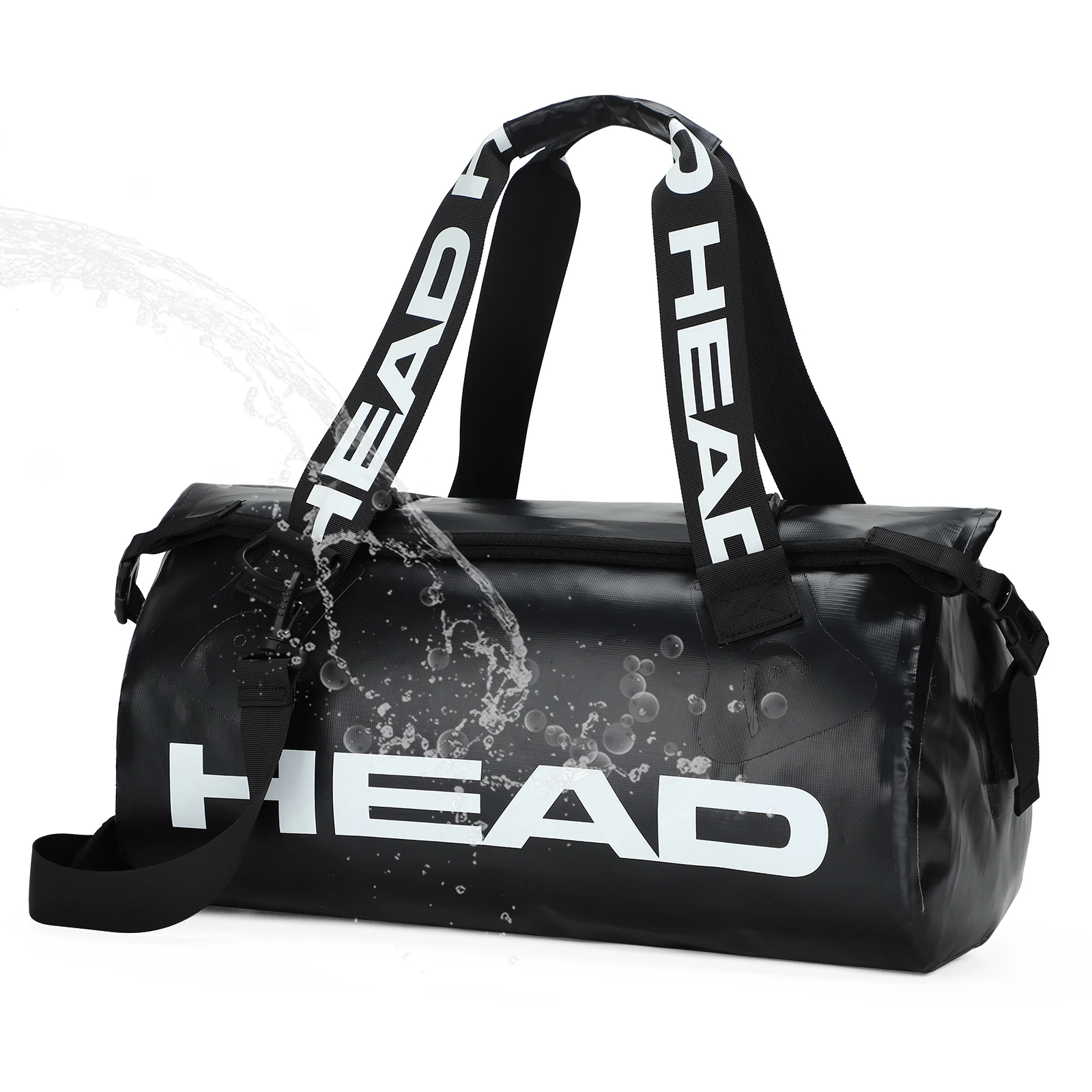 HEAD Fully Waterproof Travel Duffel Bag Sports Gym Bags for Swim Fitness Boating Fishing Canoeing Crossbody Luggage Tote Handbag