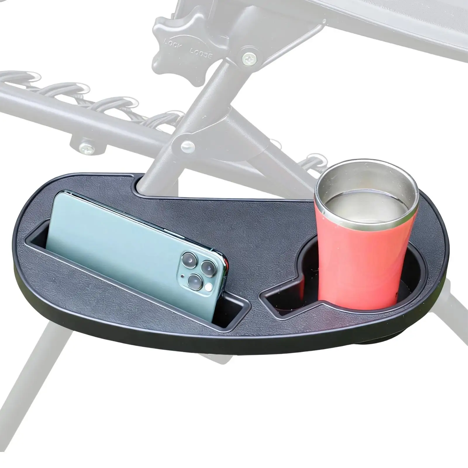 Recliner Cup Holder Tray Non-Slip Space-Saving Table Attachment Recliner Accessories Cup Tray For Outdoor Travel Garden Yard
