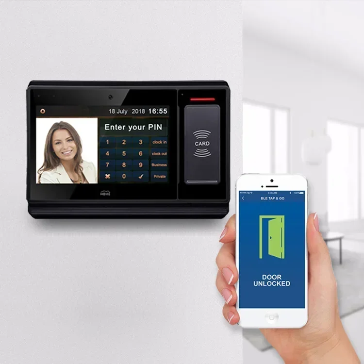 New Android Portable Employee Face Recognition Biometric Fingerprint Time Attendance System Terminal Machine