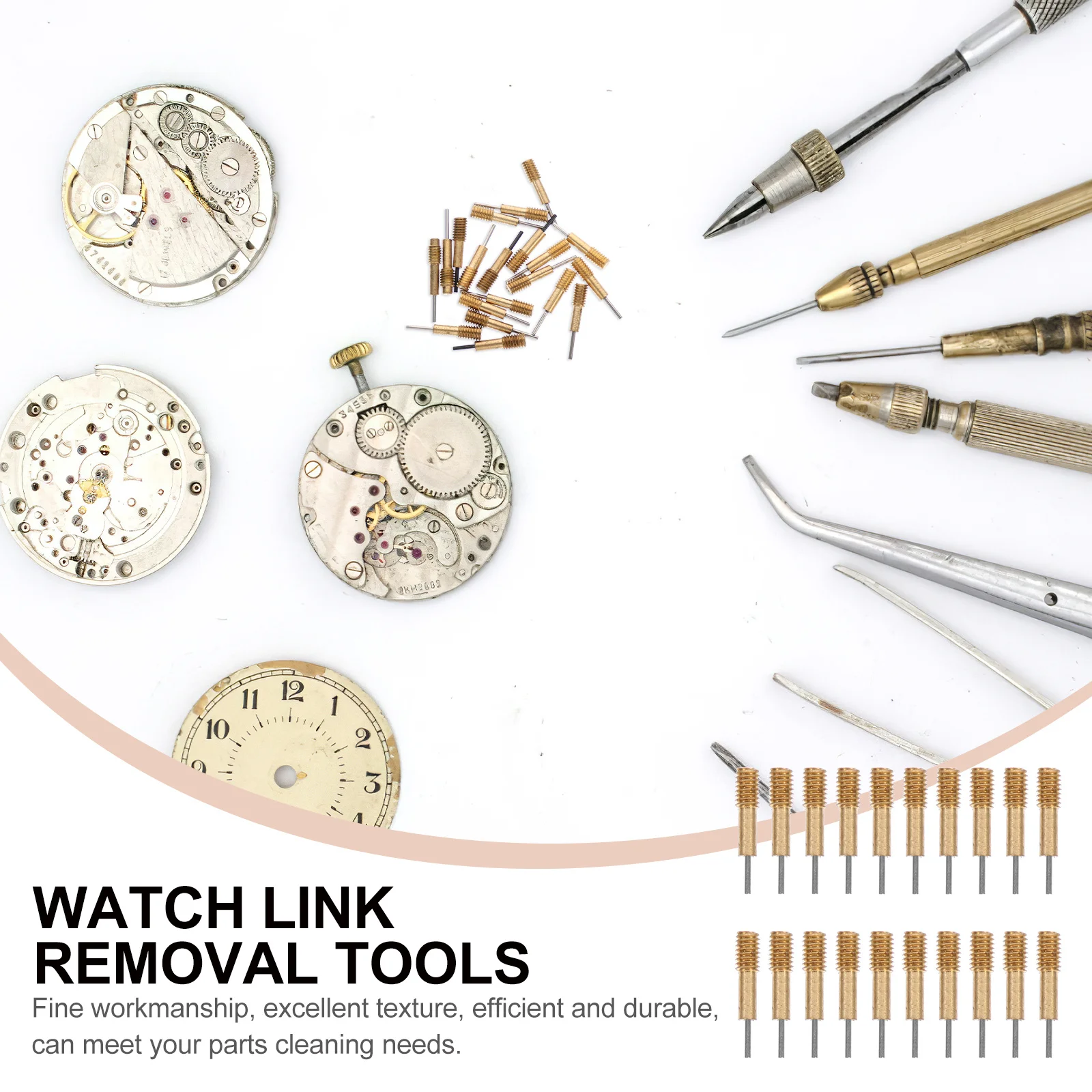 

20Pcs Watch Link Removal Needles Copper Steel Durable Professional Watch Repair Tools Including Band Repair Tool Kit