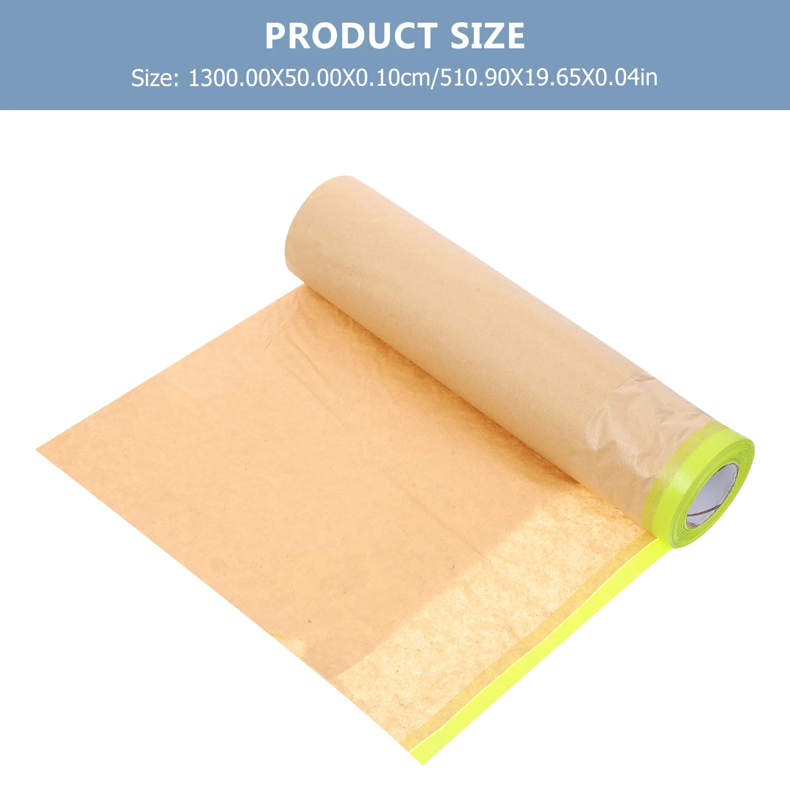 50cm Wide 13m Masking Film for Home Renovation Paint Paper Furniture Car Wall Covering Tear Resistant Kraft