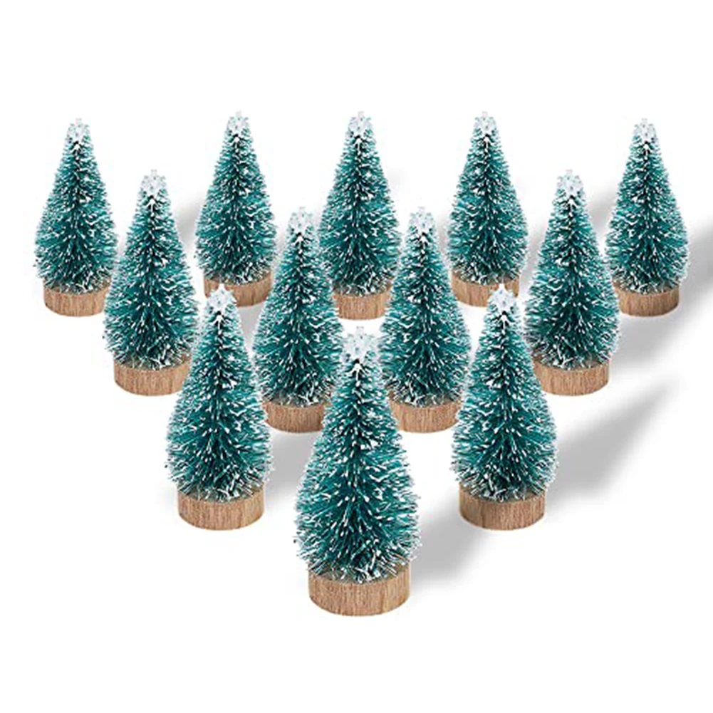 Dollhouse Decor Christmas Tree Decoration Crafting Supply DIY Crafting Tree Holiday Decoration Miniature Village Decor