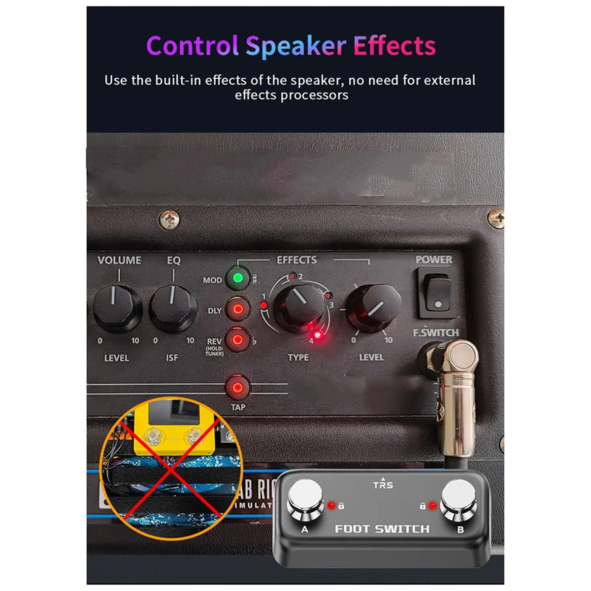 A03R New Amplifier Double Pedal External Foot Switch Double Step Nail Momentary Switch Ampero Pedal BEAT BUDDY Pedal