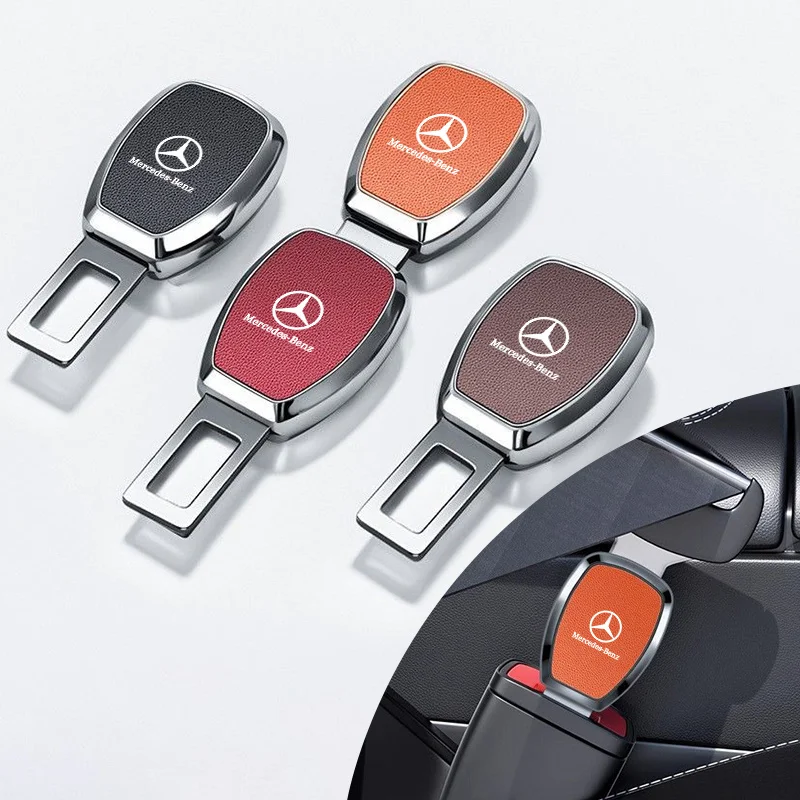 메르세데스 벤츠 AMG W203 W206 W220 W205 W211 W212 W201 W210 W108 W168 W176용 자동차 안전벨트 클립 연장 메탈 배지 잠금 버클