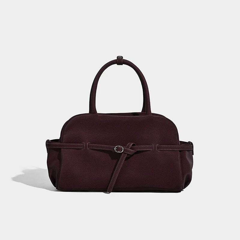 

Luxury Women and Americas Retro Belt Buckle Shell Frosted Tote Bag Multifunctional Commuter Large Capacity Fall Bunny Armpit Bag