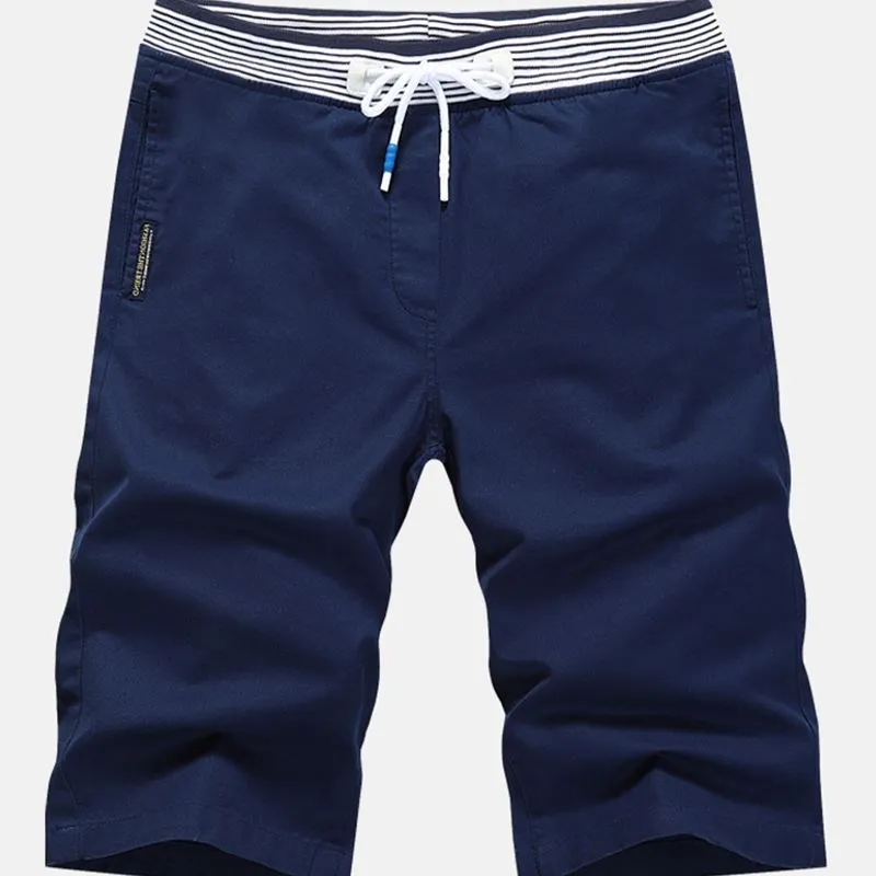 

Мужские повседневные хлопковые шорты-бриджи цвета хаки, модные, в городском стиле, спортивные, с карманами, средней посадки