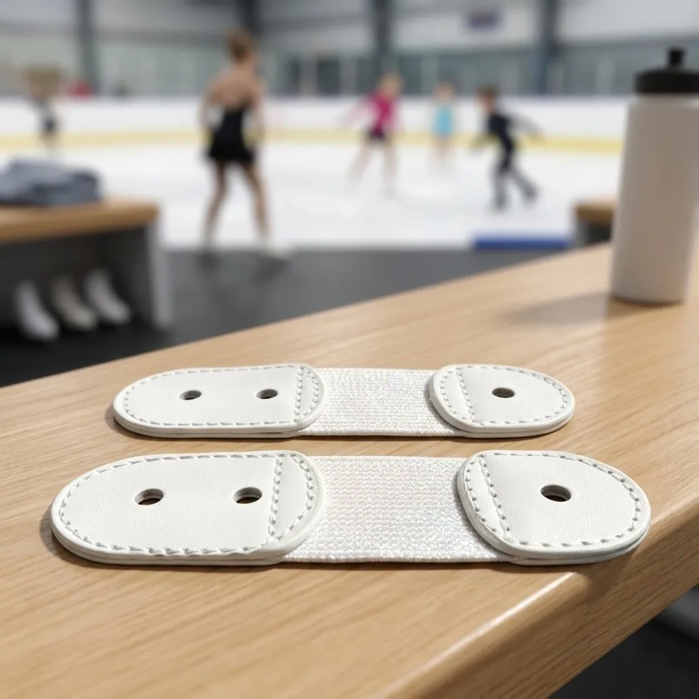 Figure Skate Lace Lock Straps Compatible with Standard Figure Skating Boots for Training Performance and Skill Development