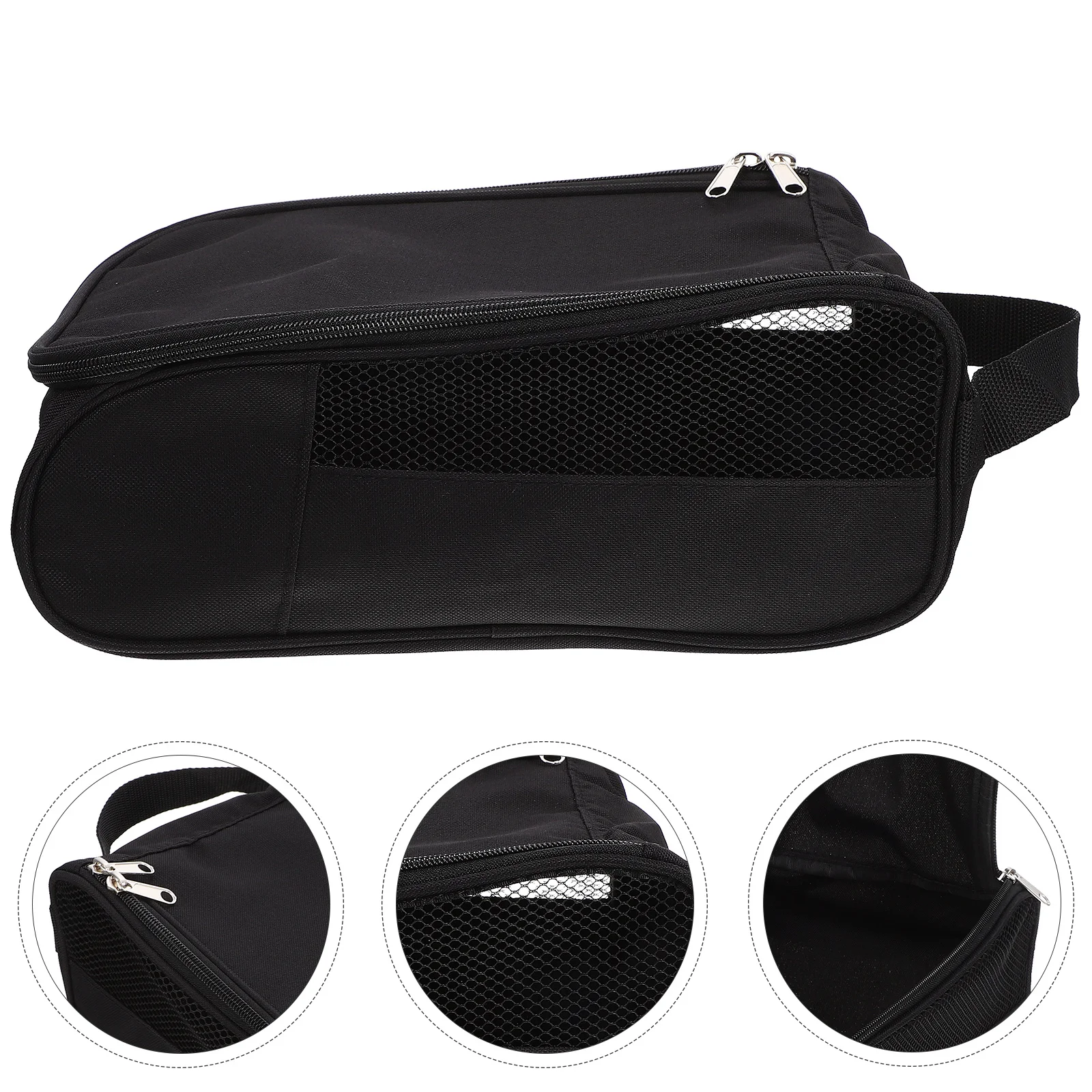 حقيبة أحذية للرجال حاوية أحذية الجولف المحمولة بسحاب قابلة للتنفس وقابلة لإعادة الاستخدام وحل تخزين مريح لركوب الدراجات