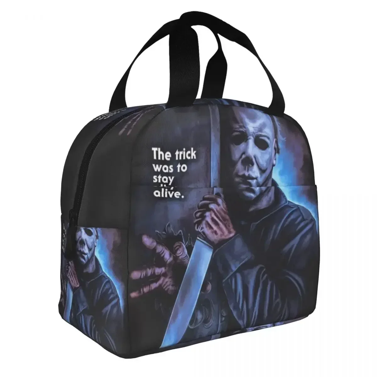 2023 New Michael Myers Halloween Horror Movie Resuable Lunch Box Waterproof Cooler Thermal Food Insulated Lunch Bag Office Work