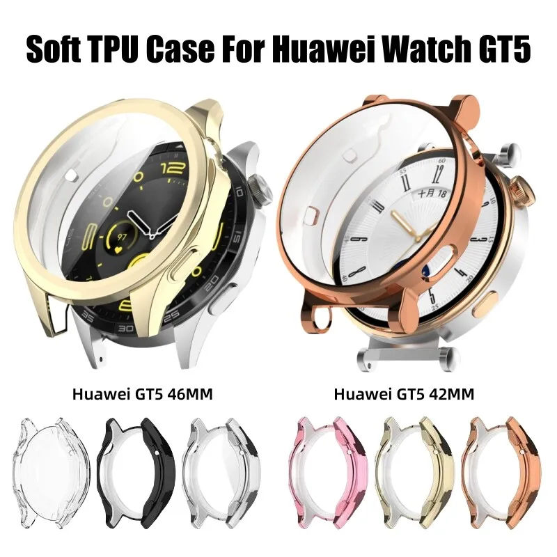 TPU Protector Shell For Huawei Watch GT5/GT5 Pro 46mm 42mm 41mm,Protective Case Cover Shell For Huawei Watch GT5 Pro Accessories