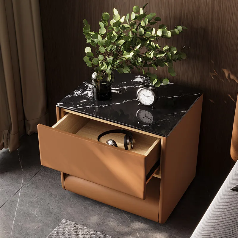 Vintage Premium Nightstand Industrial Large Capacity Bedside Table Executive Soft Mesa Cabeceira Home Bedroom Furniture