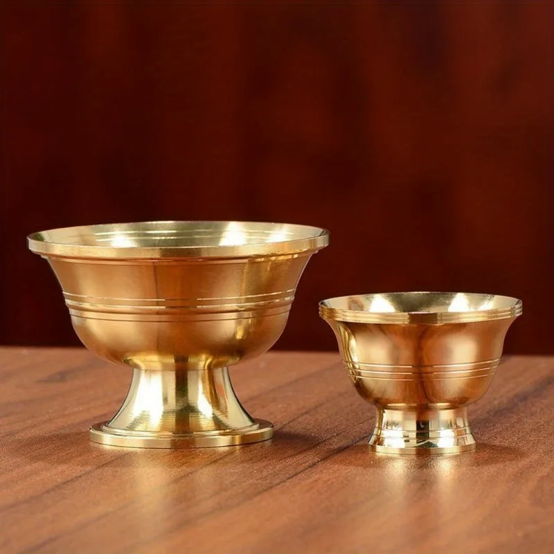 وعاء شرب من النحاس النقي نحاسي صغير ميمون كوب ماء إبداعي مقدس شاي ذهبي هدية منزلية بوذية مزخرفة