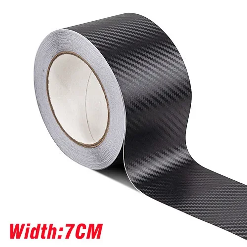 ثلاثية الأبعاد نانو ألياف الكربون سيارة ملصق DIY بها بنفسك فيلم لصق حماية قطاع السيارات عتبة الباب الجانب مرآة المضادة للخدش الشريط واقي مصد السيارة #6