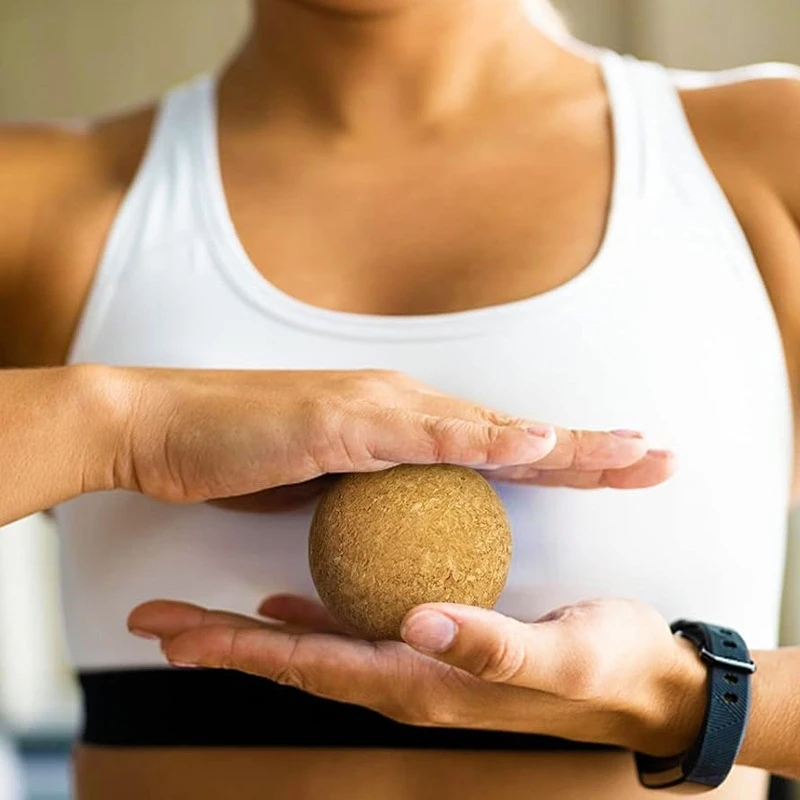 

Natural Cork Muscle Massage Ball - Relieve Plantar Fasciitis & Muscle Tightness - Yoga & Fitness Massage Tool